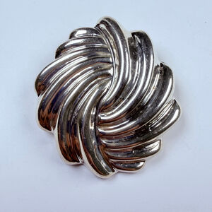 Taxco Salvador Garcia Jaimez Modernist 925 Sterling Silver Pendant Brooch Mexico